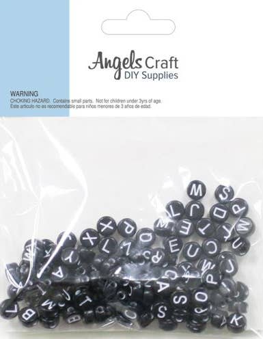Alphabet  Beads, Assorted Shapes, 5-12mm