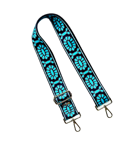Western Squash Blossom Guitar Strap