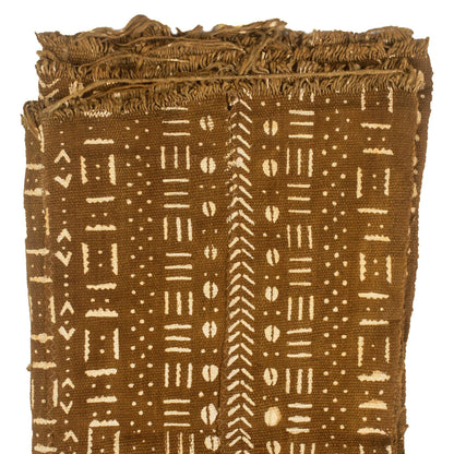 Caramel Brown Bogolan Mali Mud Cloth (Bamako Design)