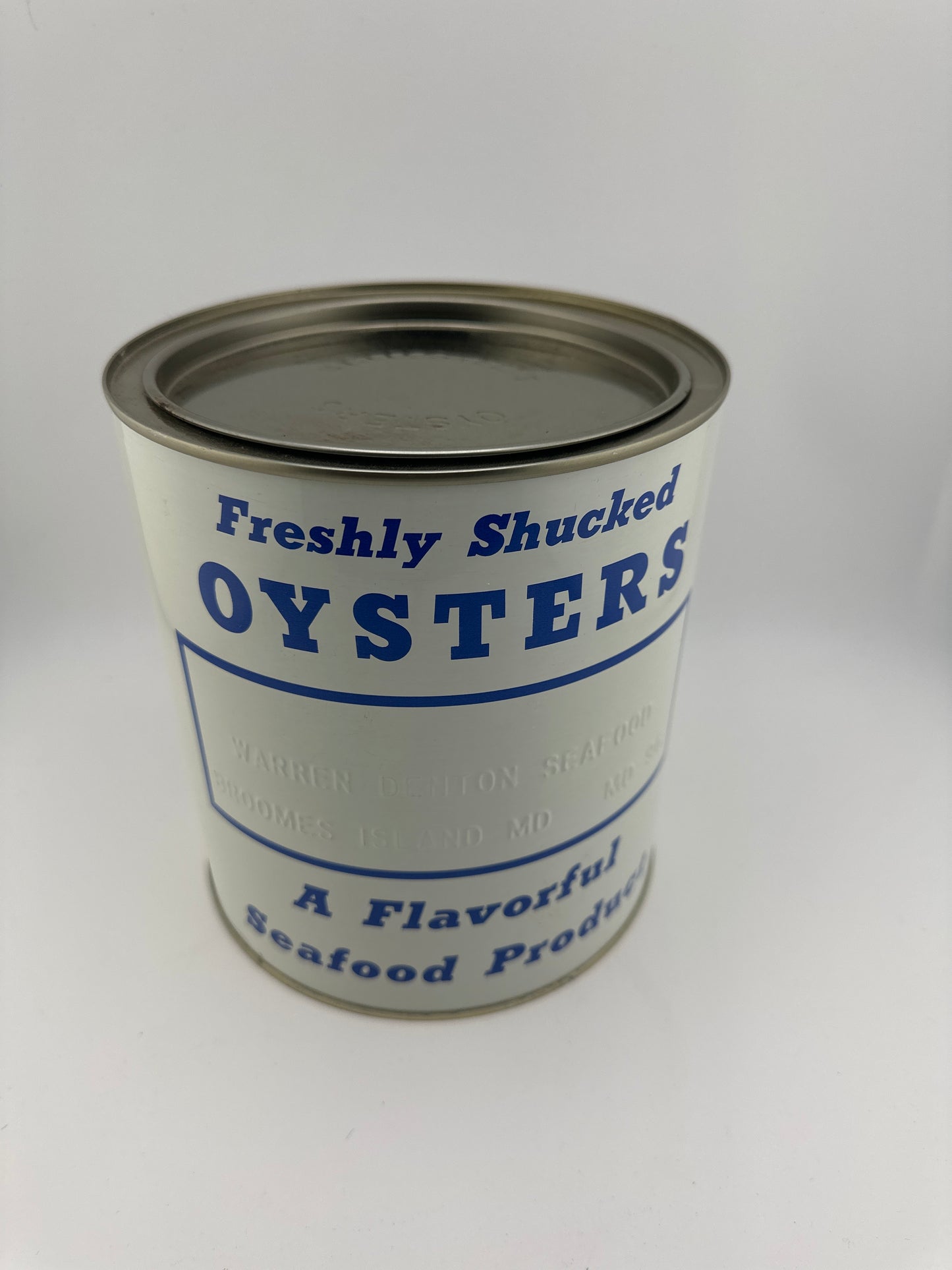 Vintage Warren Denton Oyster tin