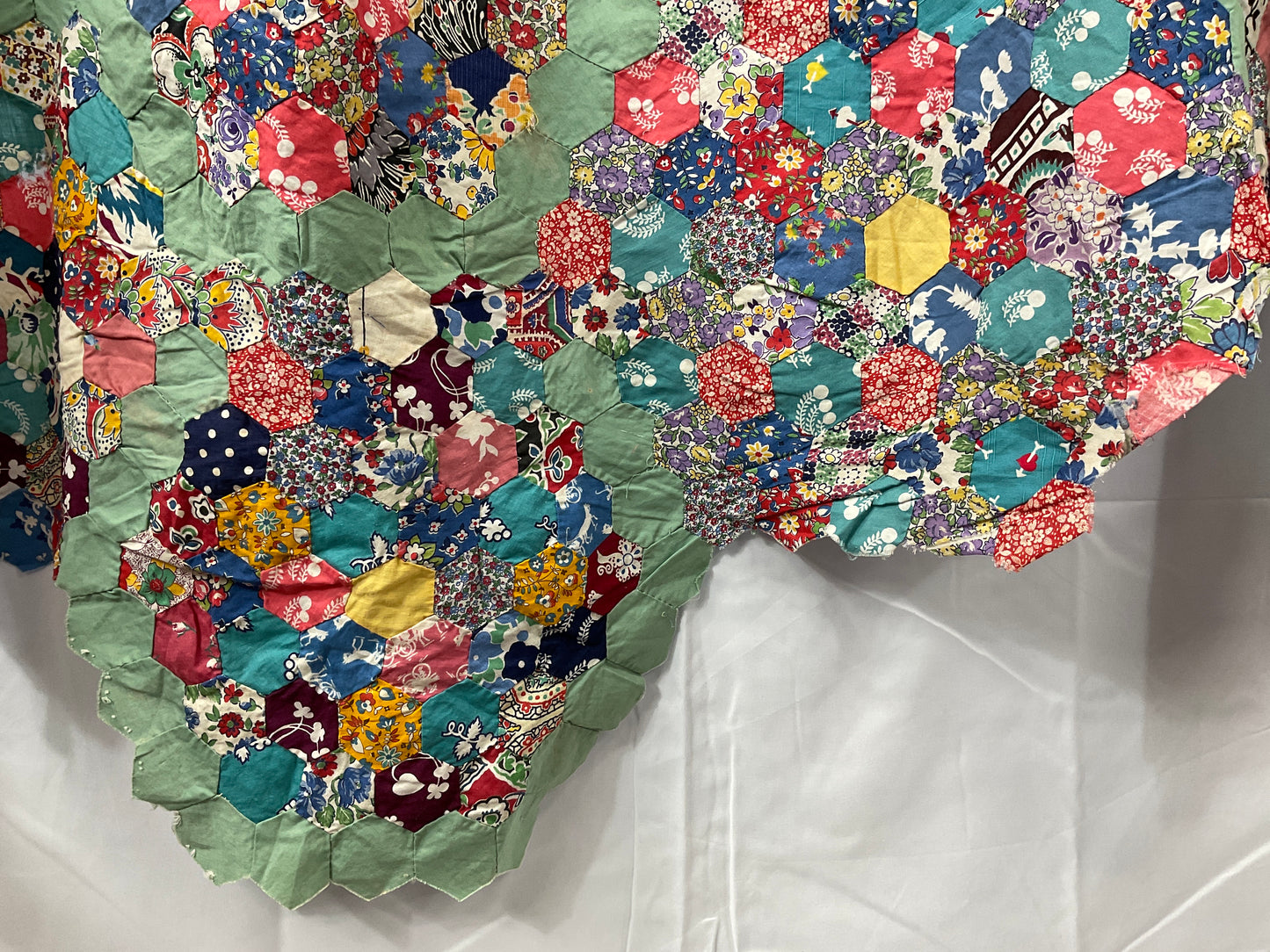 Antique Grandmother's Garden Quilt Top