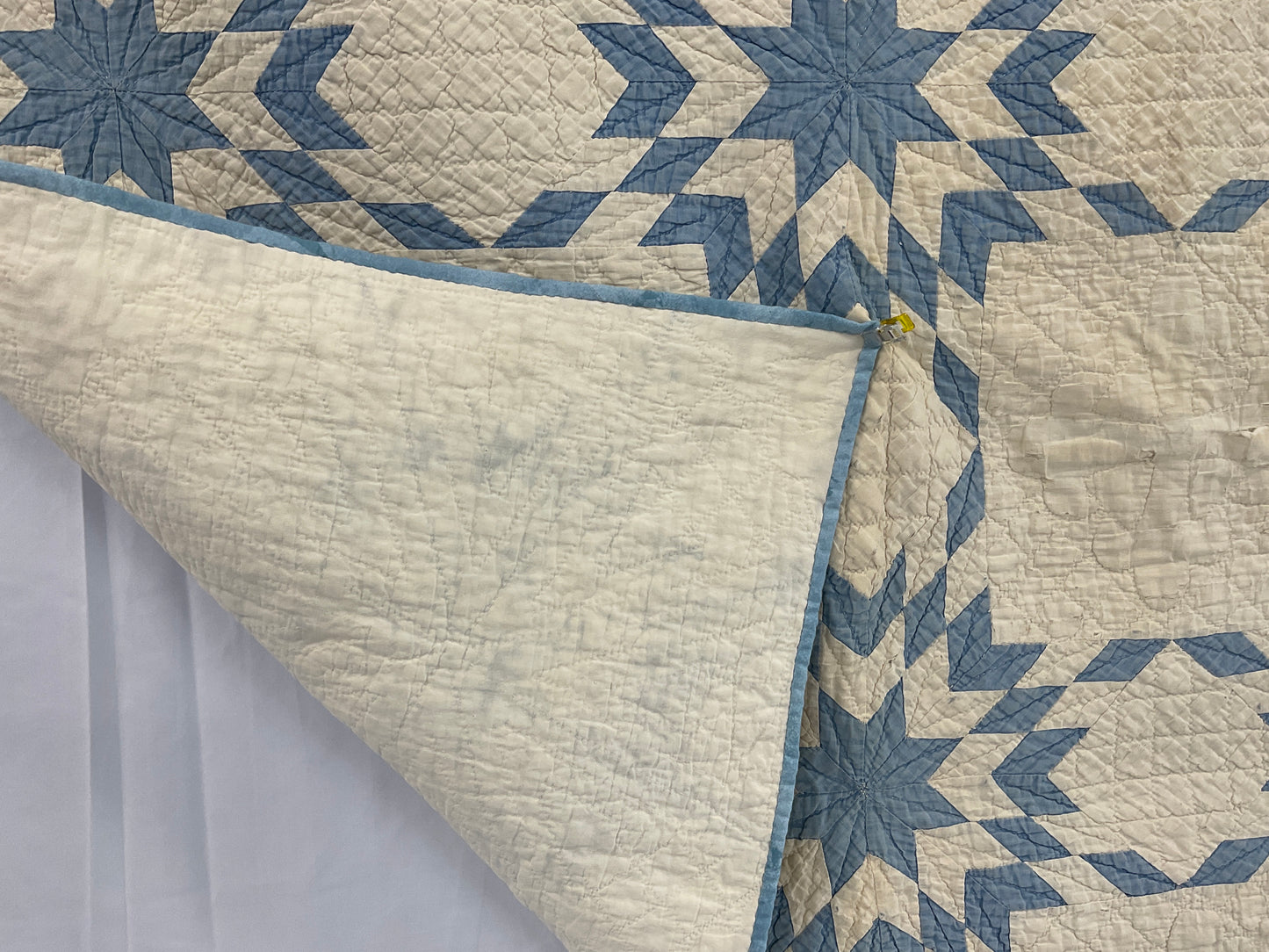 Antique Light Blue Star Quilt