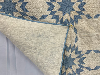 Antique Light Blue Star Quilt