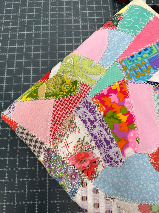 Vintage 1960s Crazy Quilt