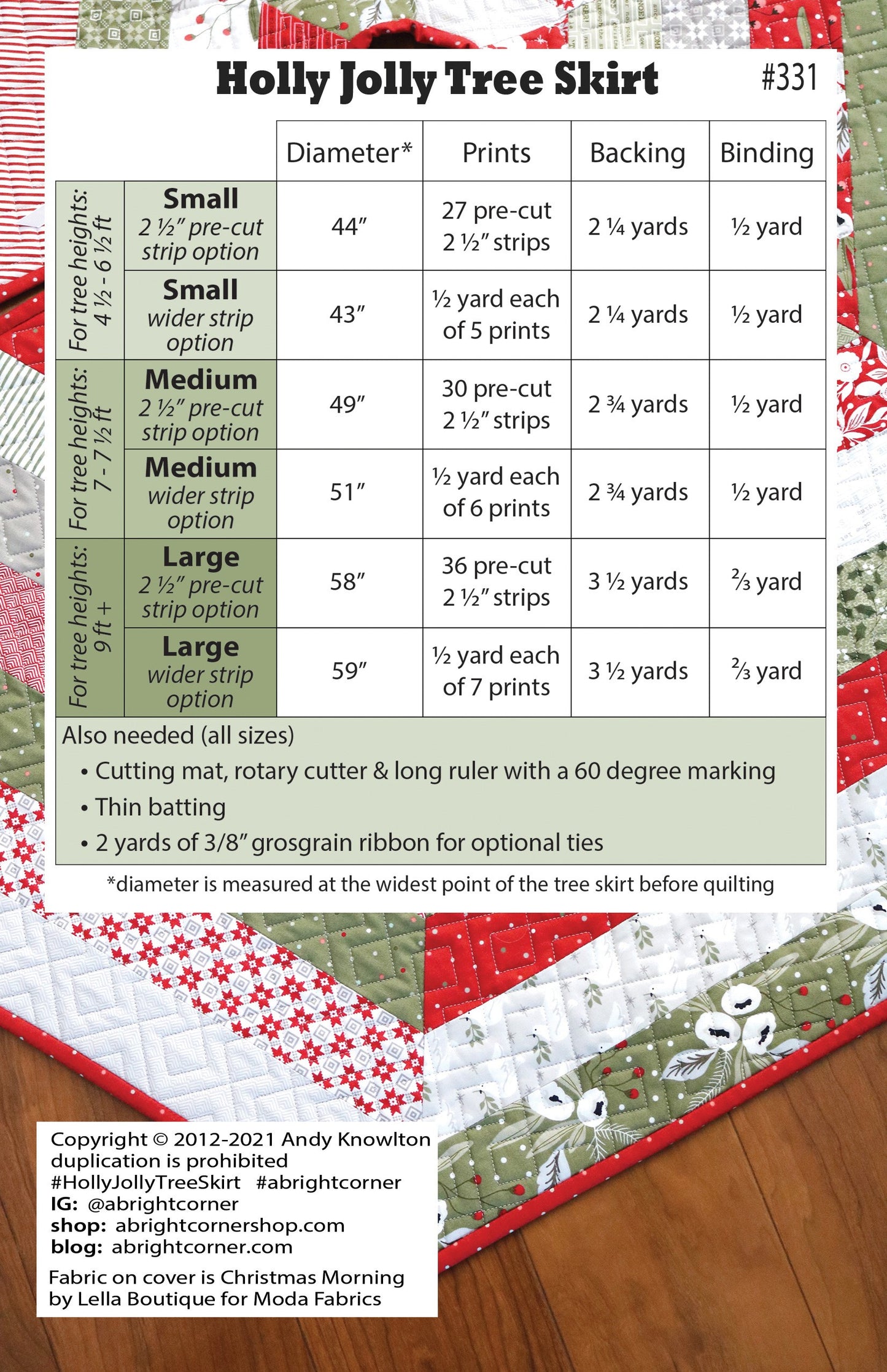 Holly Jolly Tree Skirt Pattern
