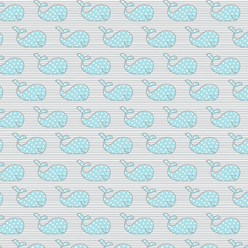 Adorable Whale (Teal/Gray)