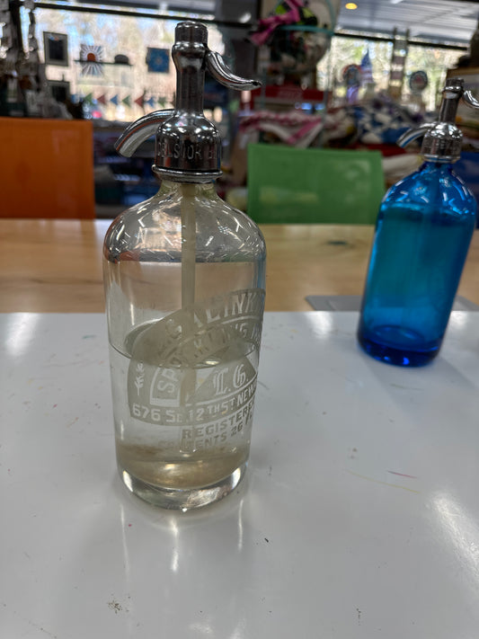 Vintage Glass Seltzer Bottles