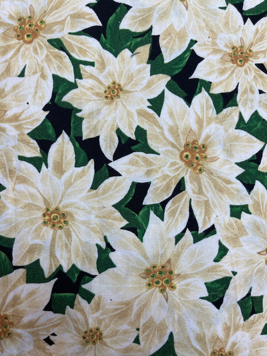 Deck the Halls-White Poinsettias