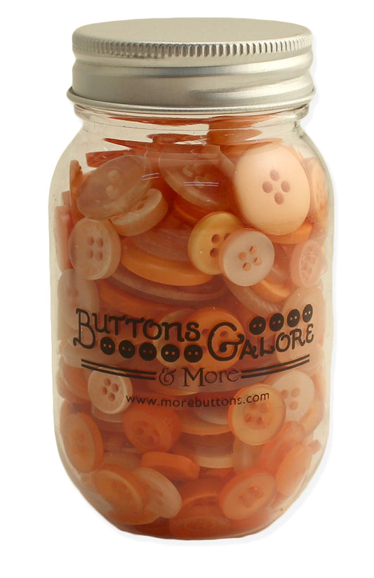 Button Mason Jar (Sweet Mango)