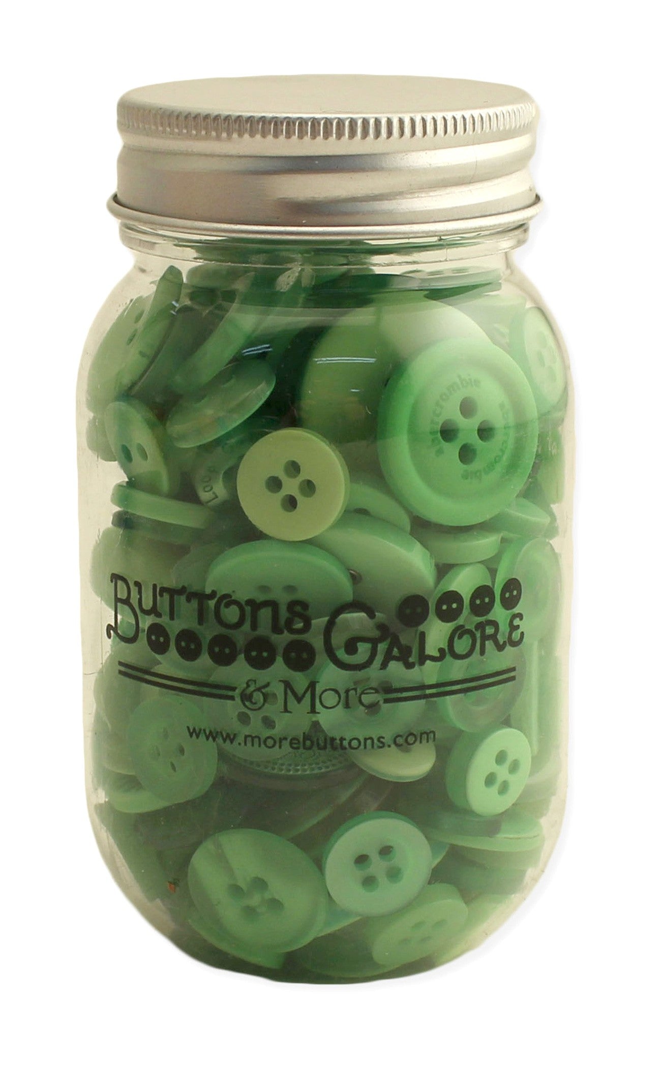 Button Mason Jar (Greenery)