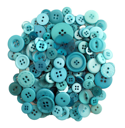 Button Mason Jar (Bali Blue)