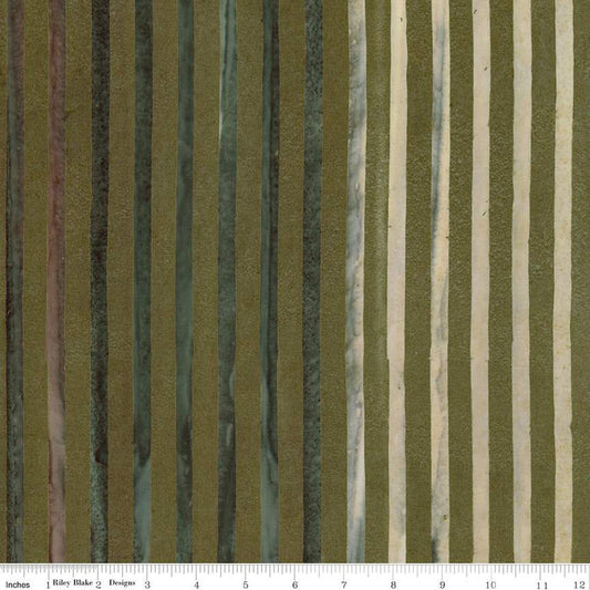 Expressions Batiks Elementals Get in Line Peridot Fern