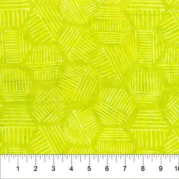 BATIK-Hexies Citrus Green