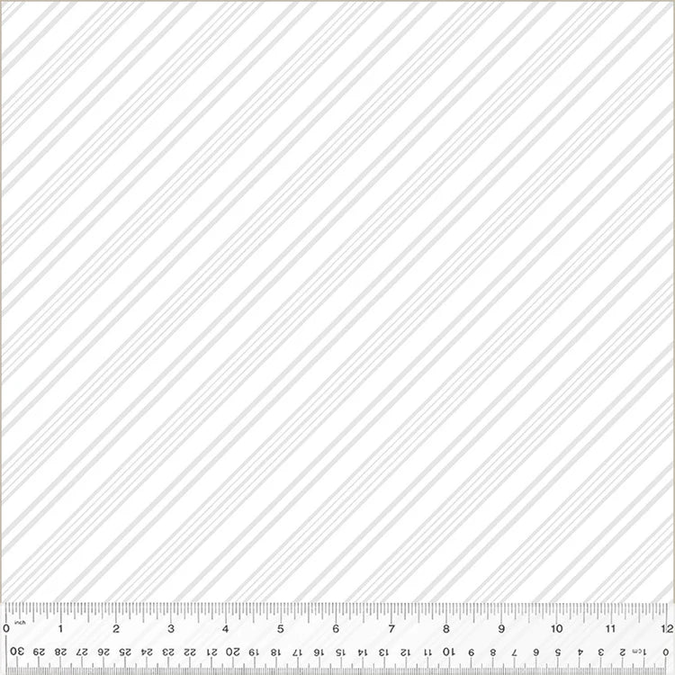 Bias Stripe-White on White