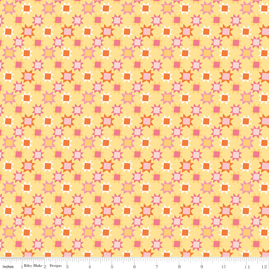 Patchwork Stars Yellow