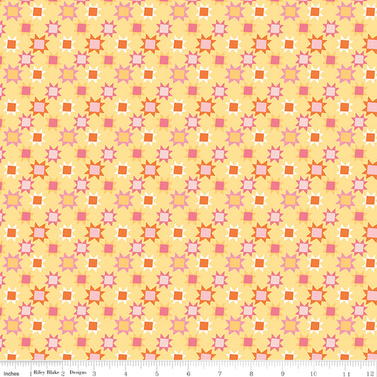 Patchwork Stars Yellow
