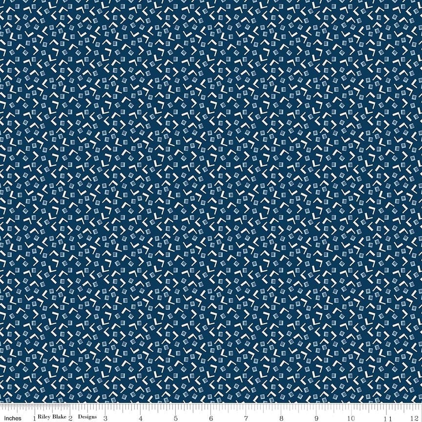 Denim & Daisy Tiny Squares Oxford Blue
