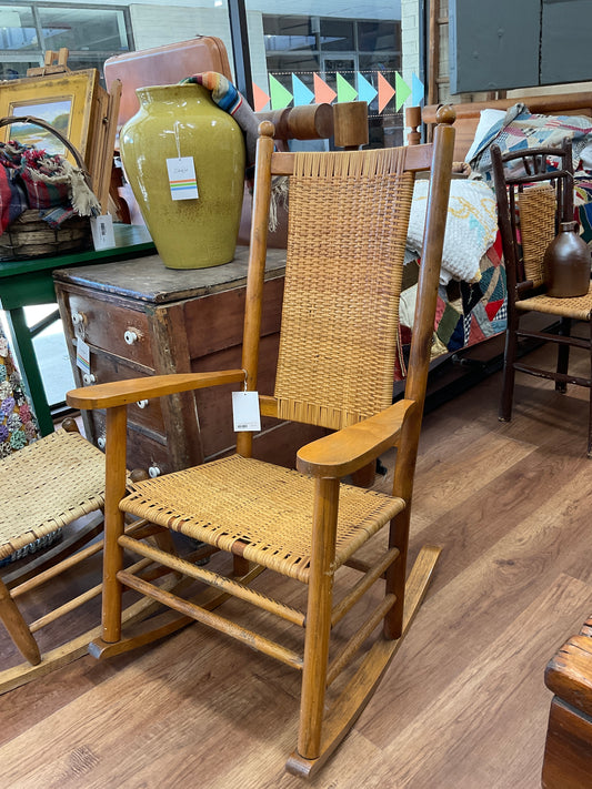 Antique Paddle Arm Rocking Chair