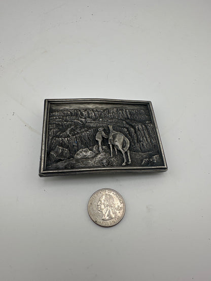 Vintage Cowboy on the range belt buckle