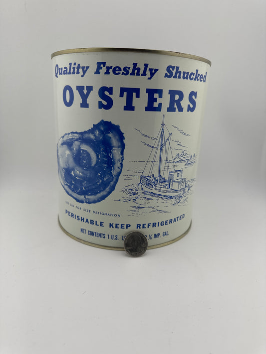 Vintage Warren Denton Oyster tin