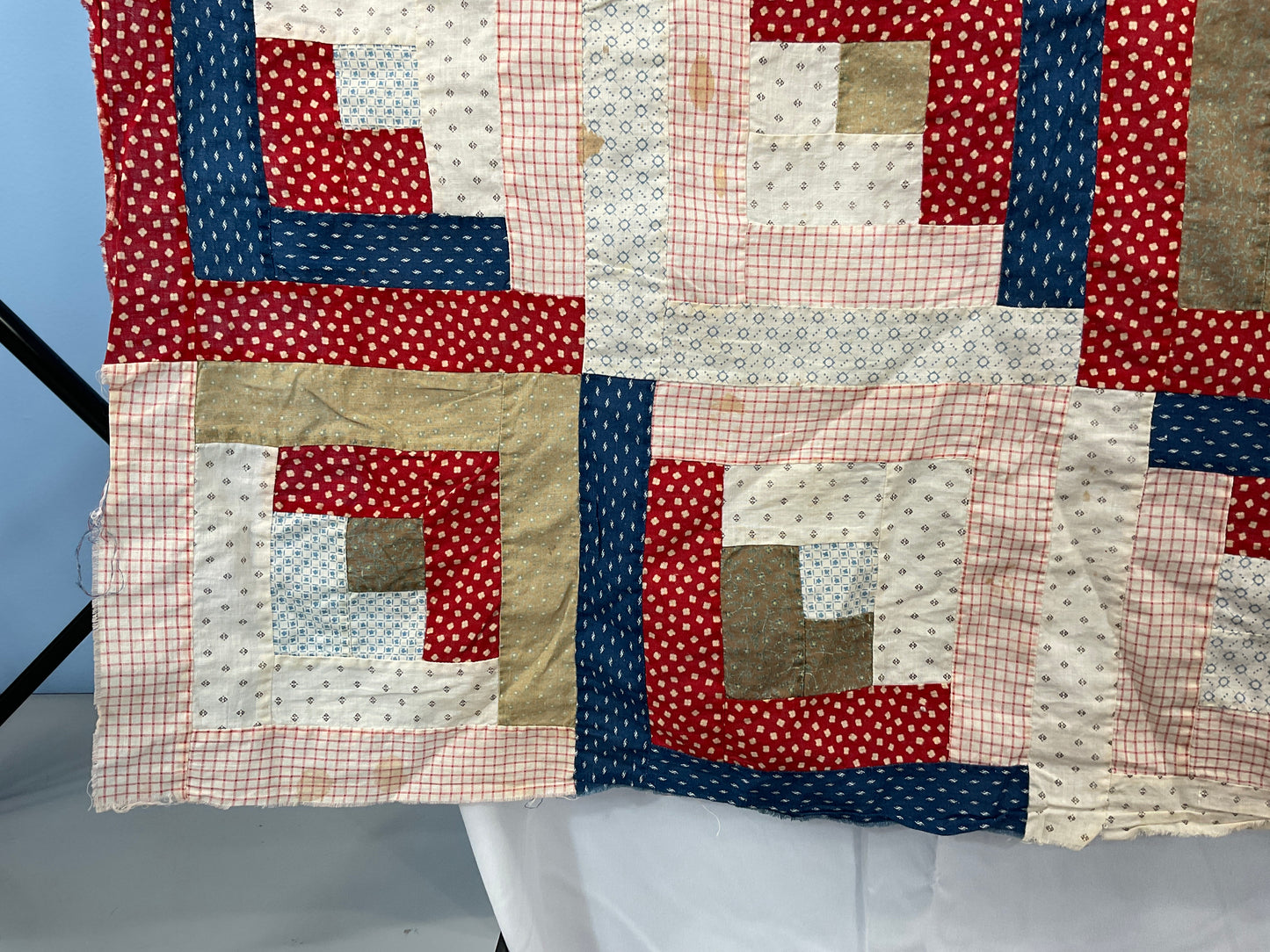 Antique Log Cabin Quilt Top