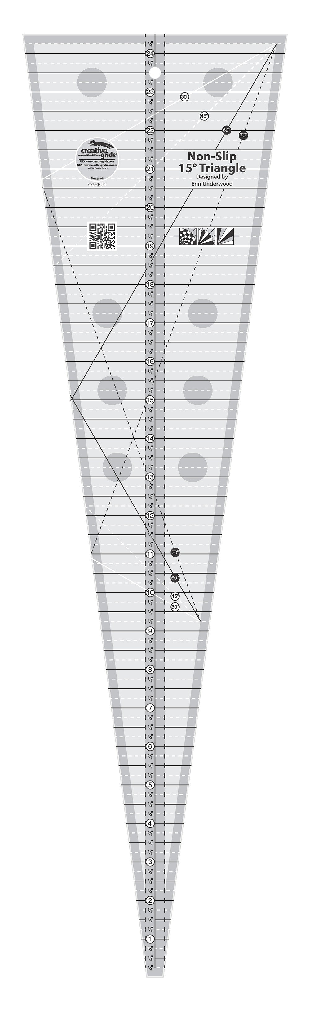 Creative Grids 15° Triangle Ruler