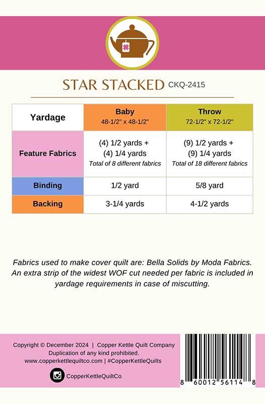 Star Stacked Quilt Pattern
