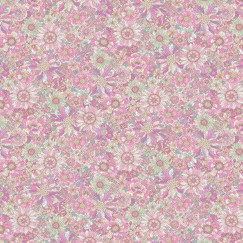 Yoihana Broadcloth-Pink Floral