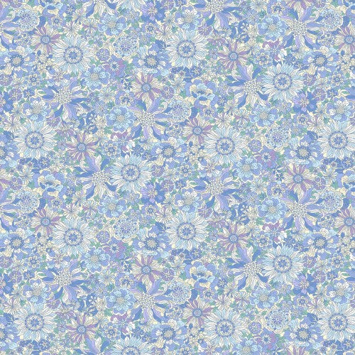 Yoihana Broadcloth-Blue Floral