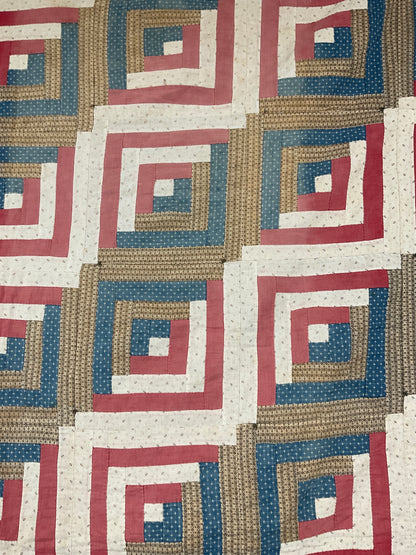 Patriotic Log Cabin Quilt