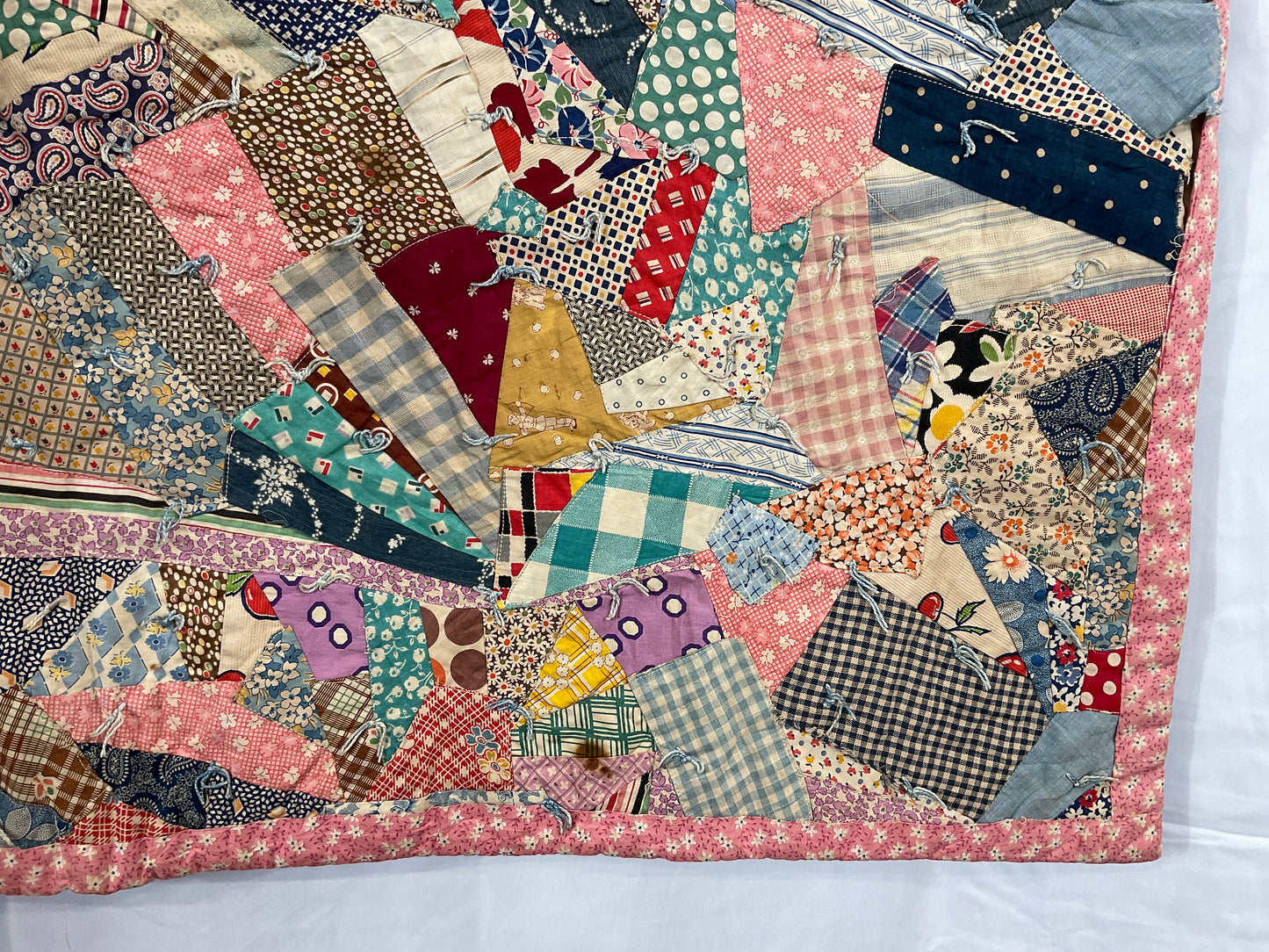 Antique Crazy Crib Quilt