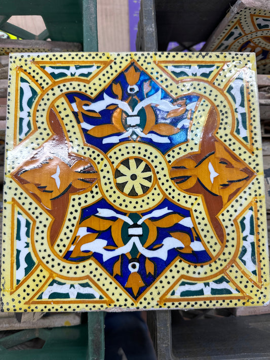 Antique Ceramic Tile, Onda, Spain Valencia, 1900s