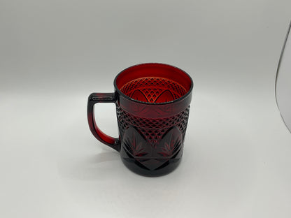 Vintage Ruby Red Luminare Mug Set of 8 ($85 for Set)