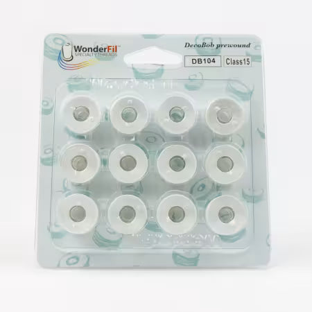 DecoBob Prewound Bobbins Class 15 12ct White