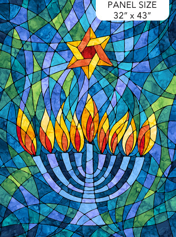 Hanukkah Lights (Blue) Panel