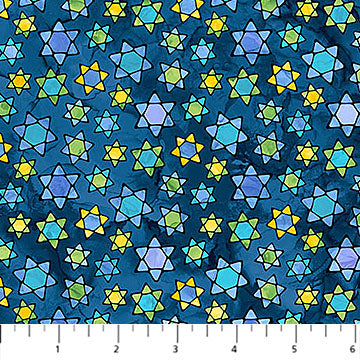 Hanukkah Lights Stars (Blue)