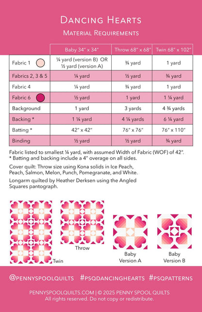 Dancing Hearts Quilt Pattern