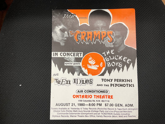 Vintage “The Cramps” promo poster