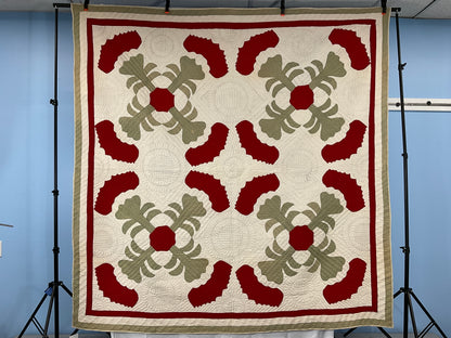 Antique Thistle Quilt 81x82 Never Been Washed!