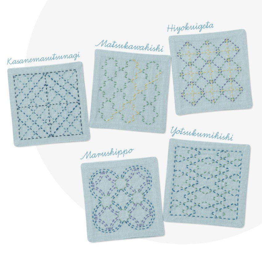Olympus Sashiko Coaster Kit Light Blue