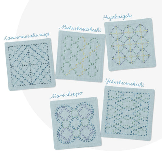 Olympus Sashiko Coaster Kit Light Blue