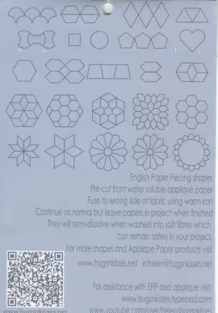 3/4in Pentagon EPP iron-on x 100