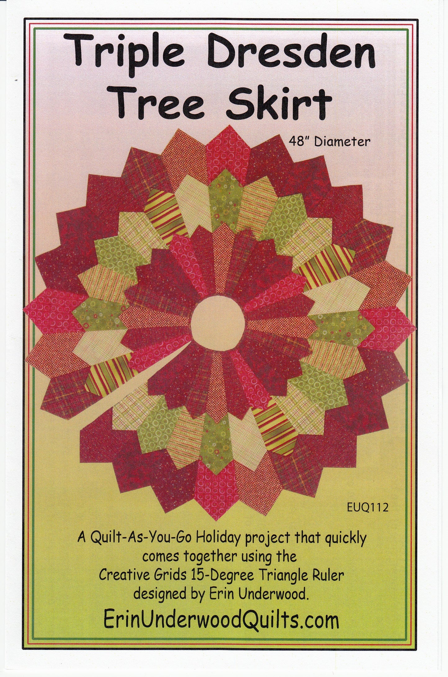 Triple Dresden Tree Skirt Pattern