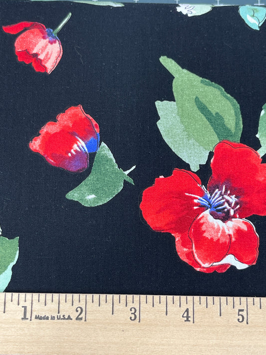 Fresh Cut Large Poppies (Black)