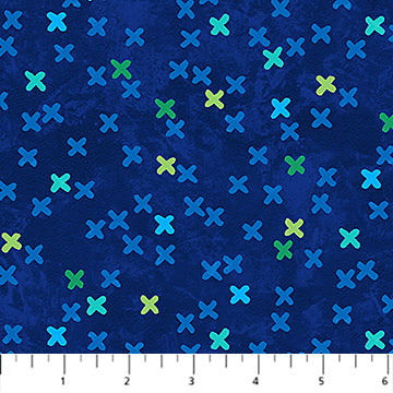 Hugs & Kisses - Flannel - Blue Multi