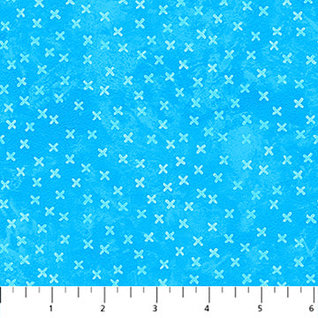 Hugs & Kisses - Flannel - Blue