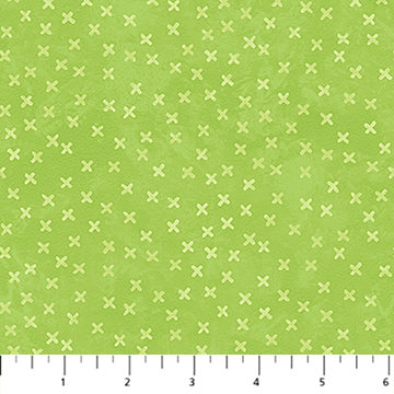 Hugs & Kisses - Flannel - Lime