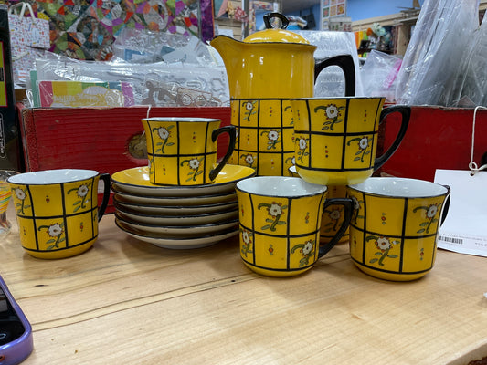 Antique Yellow Tea Set — Made in Germany