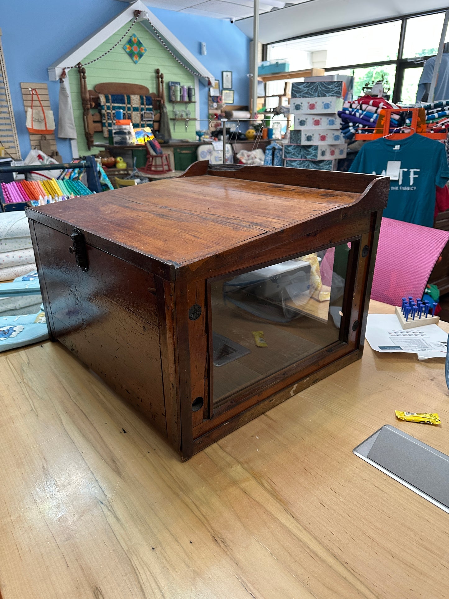 Antique country store pie display case