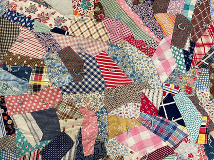 Antique Crazy Crib Quilt